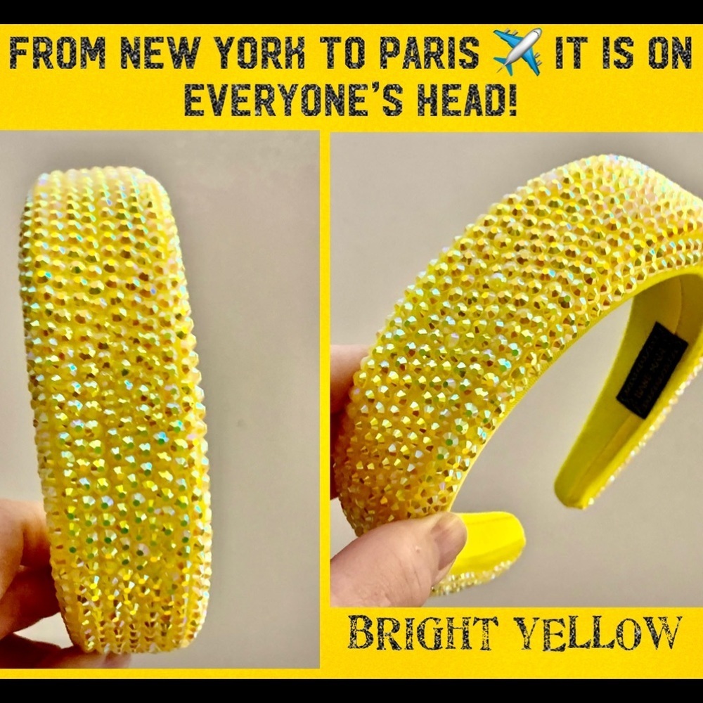 Super Elegant Yellow Headband to Enhance your Casual or Night Our Hair look